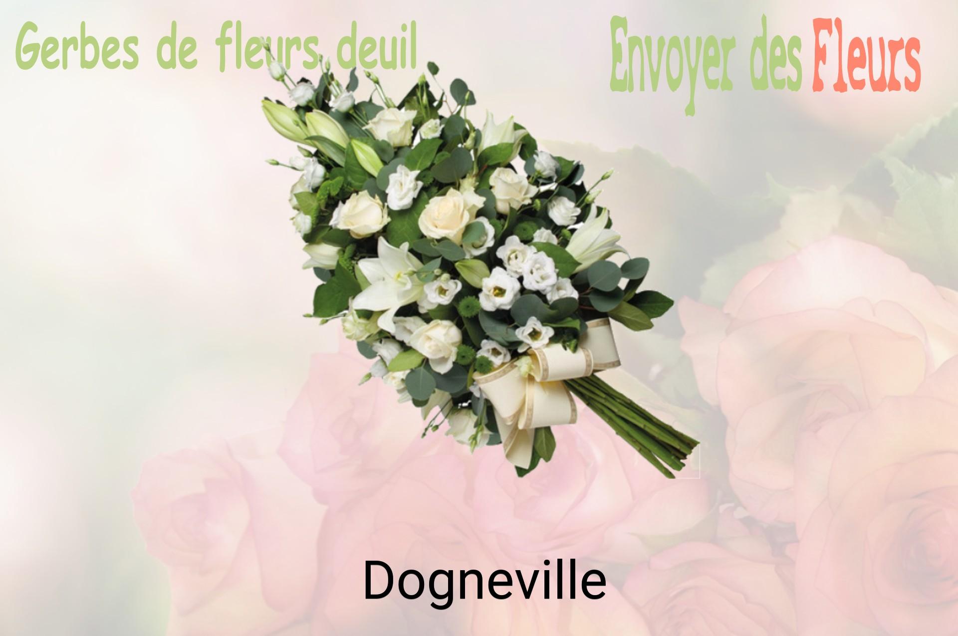 Gerbe de fleurs de deuil livrée à Dogneville
